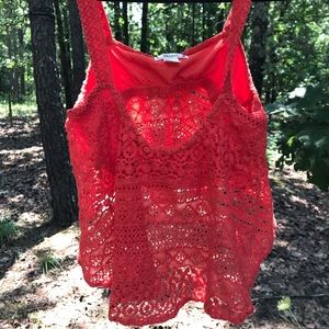 Decree XS Lacy Crop Top